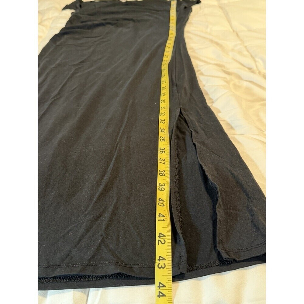 A New Day | Women's Black Sleeveless Maxi Dress Side Ruching Size Small - Picture 9 of 9